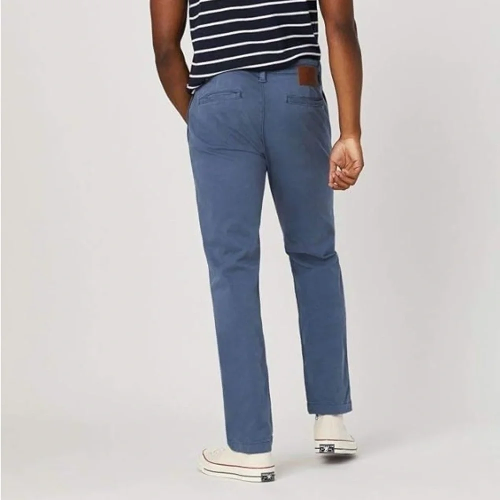 Mavi Edward Slim Straight Leg Chino Pants Vintage Indigo Sateen Twill 36 x 34